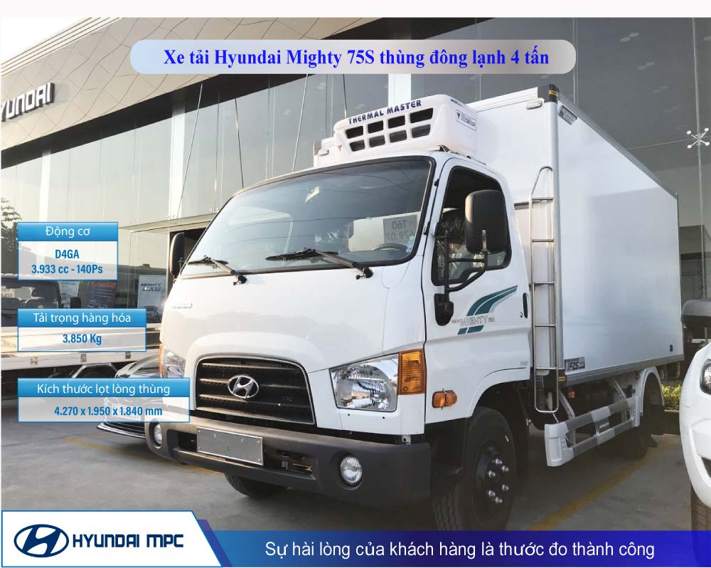 Xe tải Hyundai 75S thùng đông lạnh 3.5 tấn