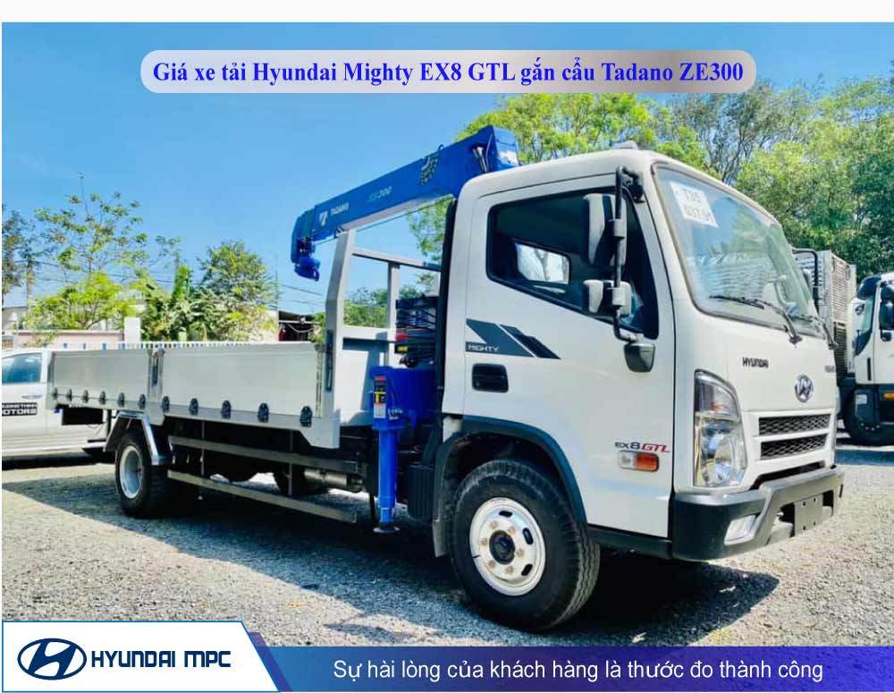 Xe tải Hyundai EX8 GTL Gắn cẩu TADANO