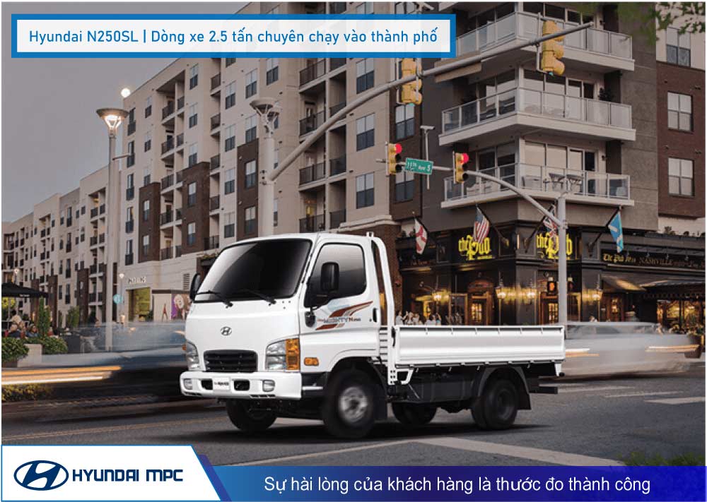 Giá xe tải Hyundai Mighty N250SL 2 tấn và 2.5 tấn
