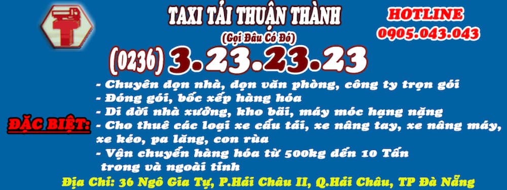 Taxi Tải Thuận Thành  Số Tổng Đài 02363 23 23 23  Da Nang