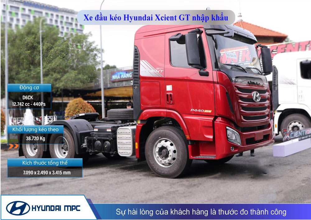 Đánh giá xe đầu kéo Hyundai Xcient 2 cầu nhập khẩu