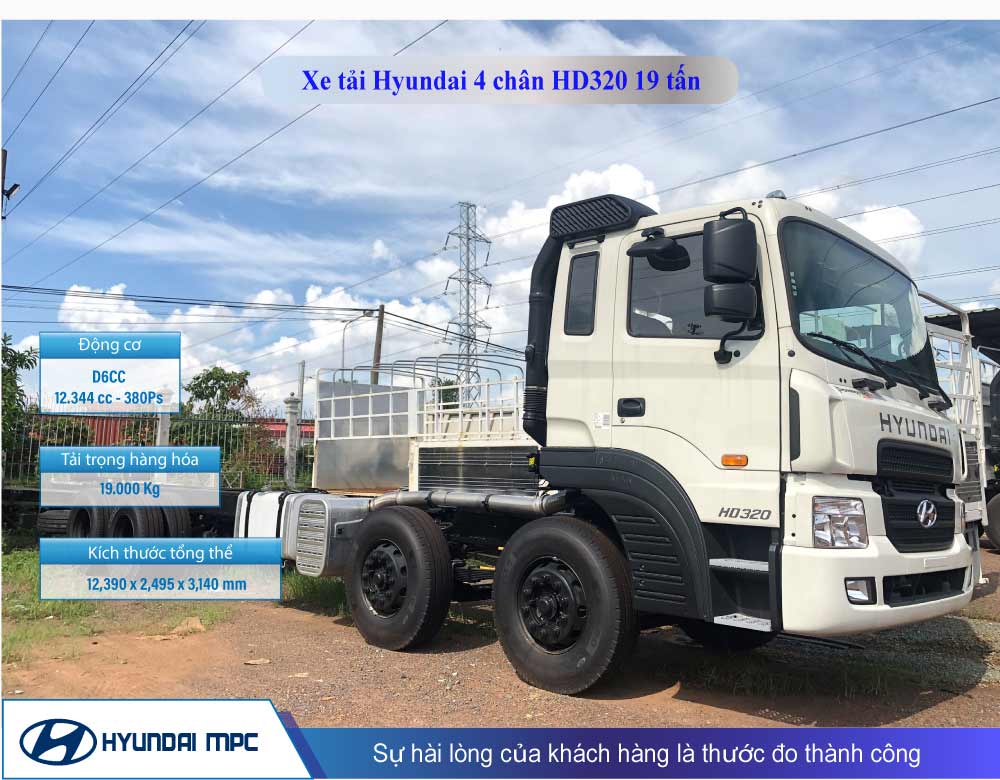 Giá bán xe tải Hyundai 4 chân 2023 HD320 19 tấn ga cơ và ga điện Euro 4